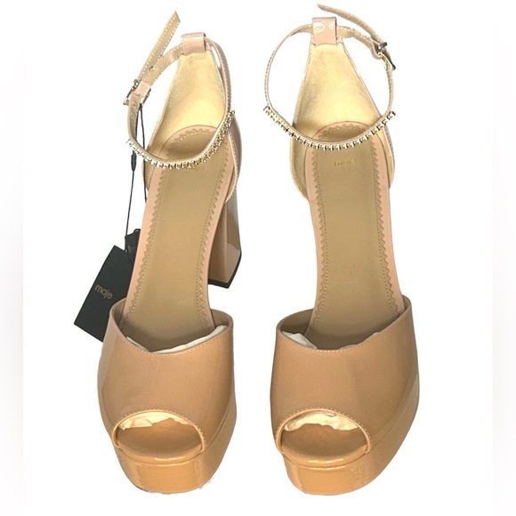 NIB Maje Patent Leather Heeled Sandals, Size 10.5 US (41 EU) - Picture 6 of 16